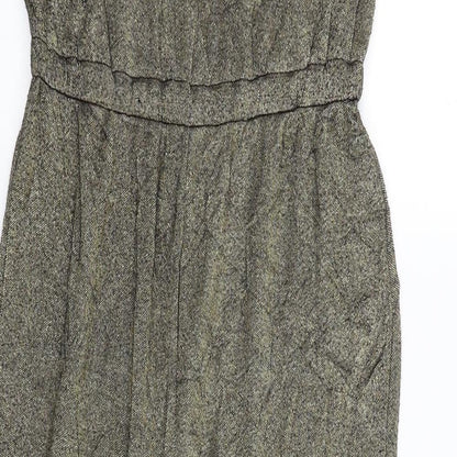 Topshop Womens Gold   Bodycon  Size 10
