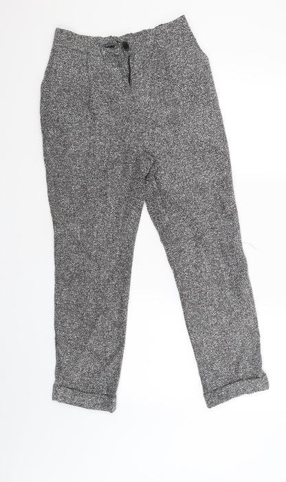 Womens UK Size 6 NEXT Regular Fit Capri Black Trousers