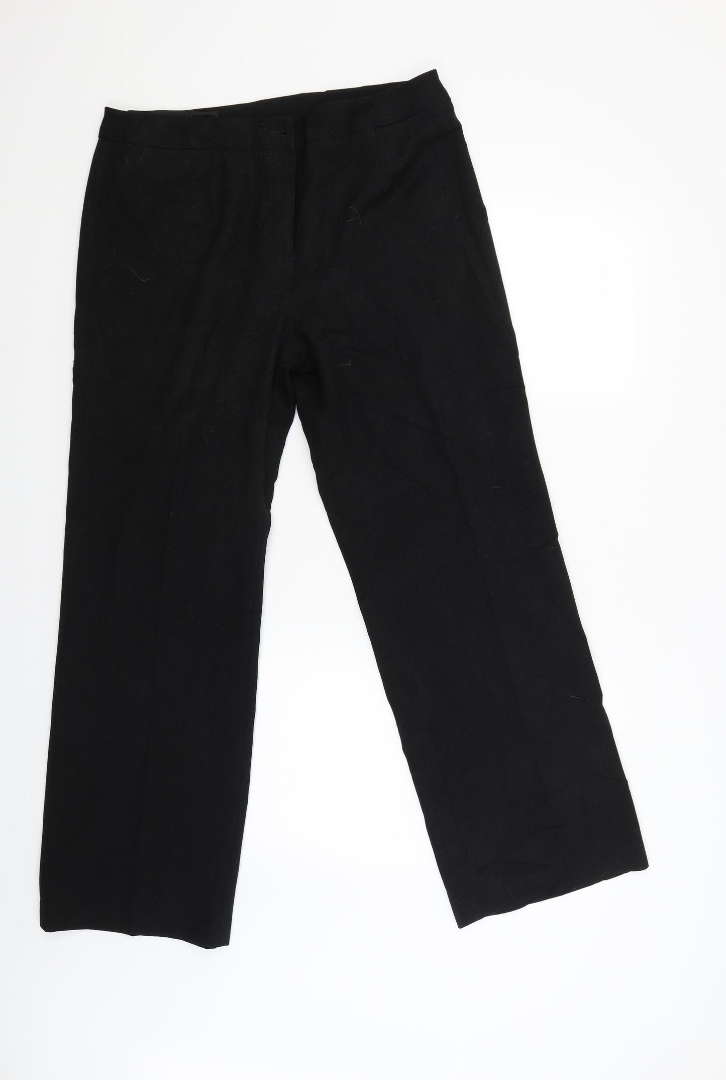 EWM Womens Black   Capri Trousers Size 14 L29 in