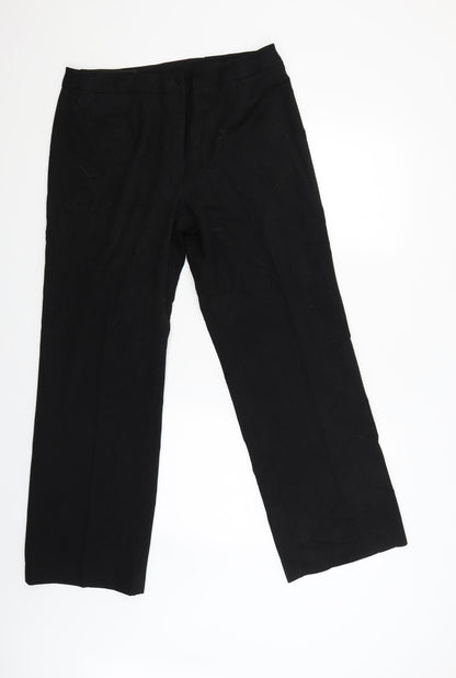 EWM Womens Black   Capri Trousers Size 14 L29 in