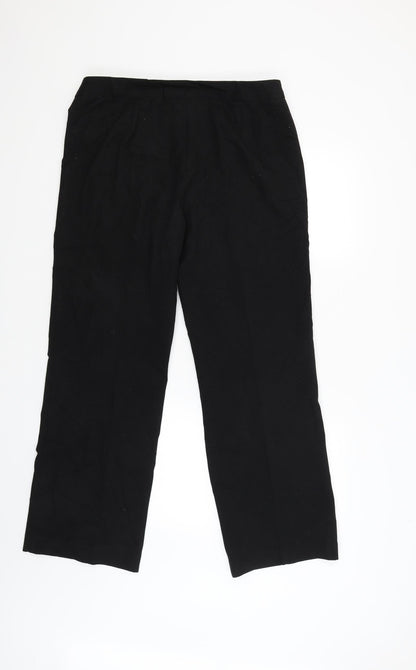 EWM Womens Black   Capri Trousers Size 14 L29 in
