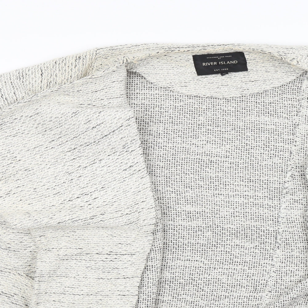 Womens UK Size 14 River Island Grey Cardigan Jumper
