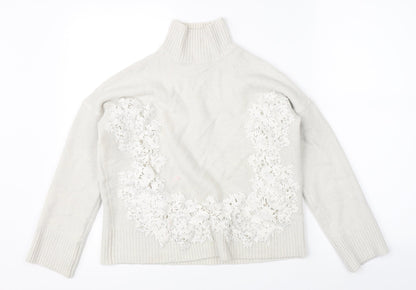 Womens UK Size 12 Marks & Spencer Beige Pullover Jumper