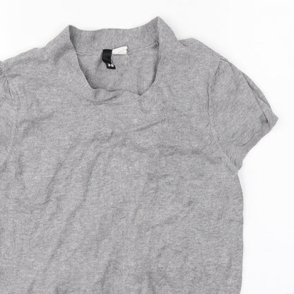 Womens UK Size 10 Divided Grey Basic Blouse
