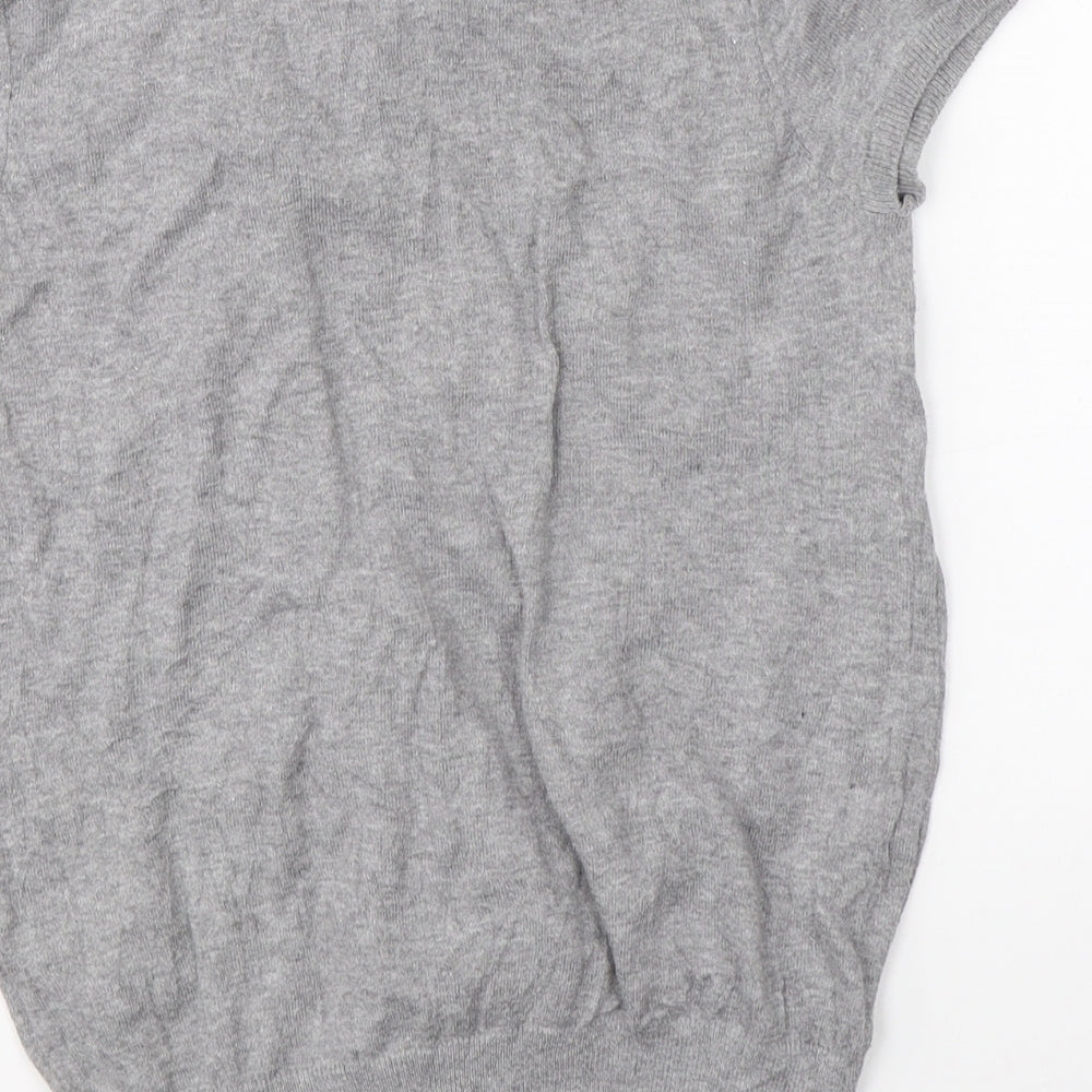 Womens UK Size 10 Divided Grey Basic Blouse