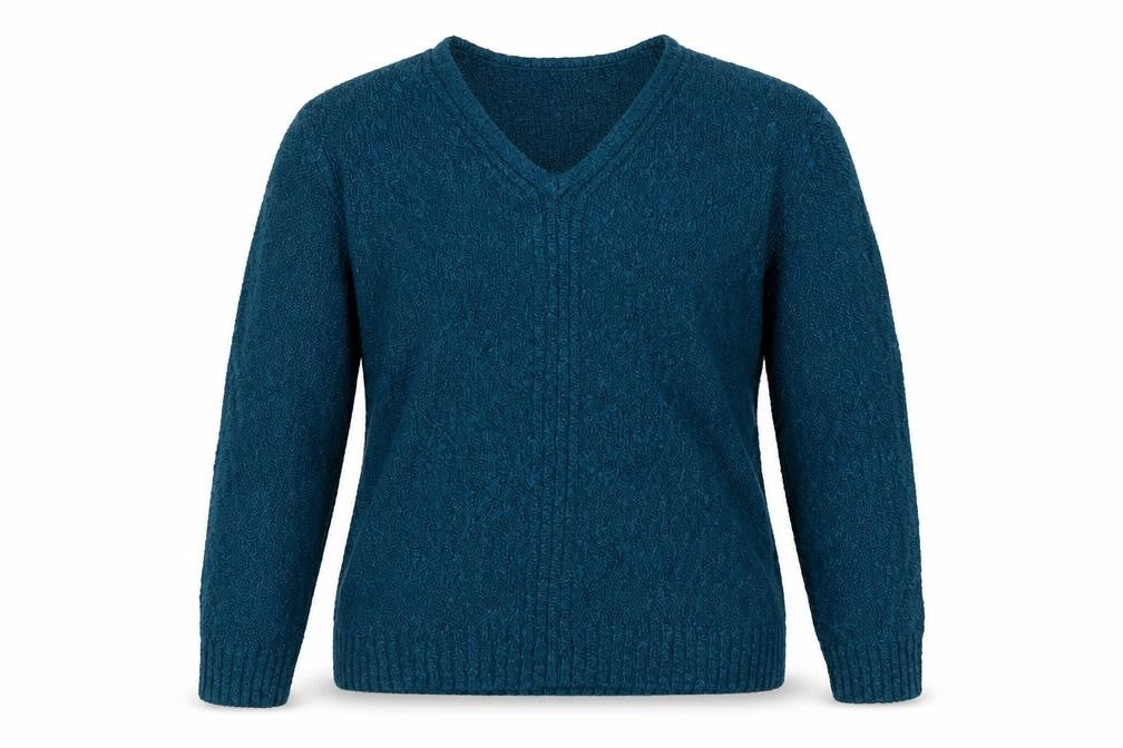 Womens UK Size L Isle Blue Pullover Jumper