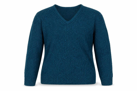Womens UK Size L Isle Blue Pullover Jumper