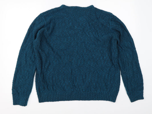 Womens UK Size L Isle Blue Pullover Jumper