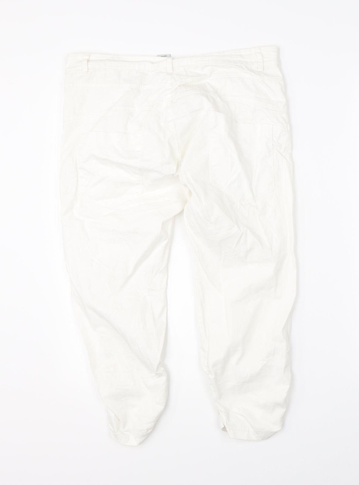 Zebra Womens White   Cropped Trousers Size M L20 in