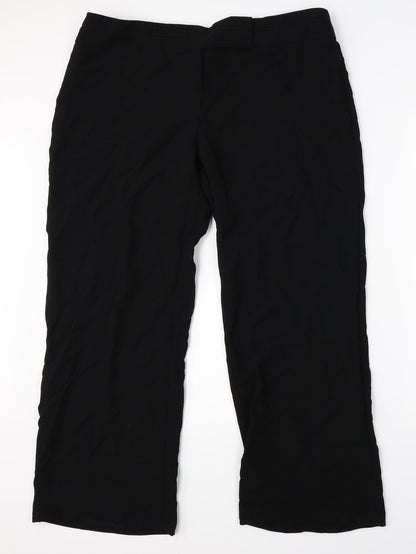 Womens UK Size 20 Marks & Spencer Regular Fit Dress Pants Black Trousers