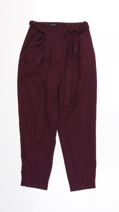 New Look Womens Purple   Cropped Trousers Size 8 L24 in