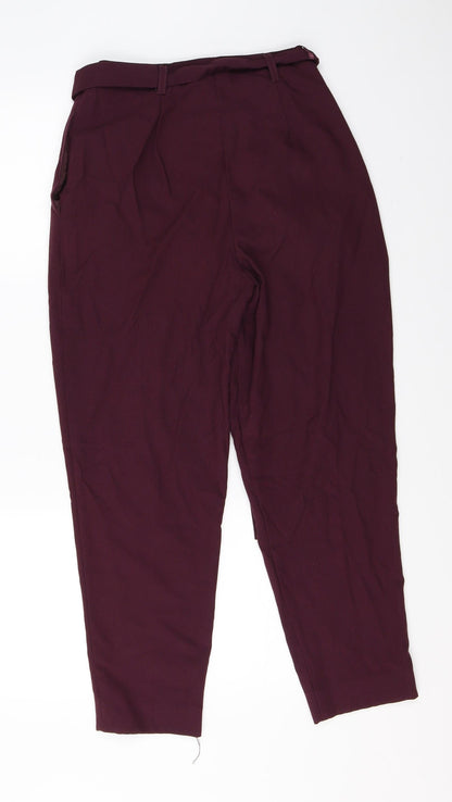 New Look Womens Purple   Cropped Trousers Size 8 L24 in