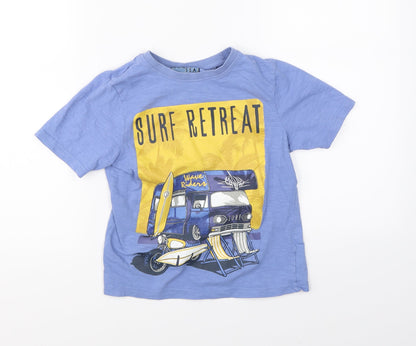 TU Boys Blue   Basic T-Shirt Size 7 Years  - beach