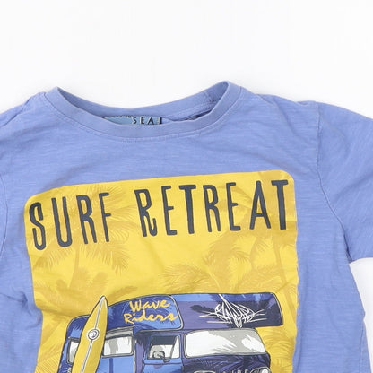 TU Boys Blue   Basic T-Shirt Size 7 Years  - beach