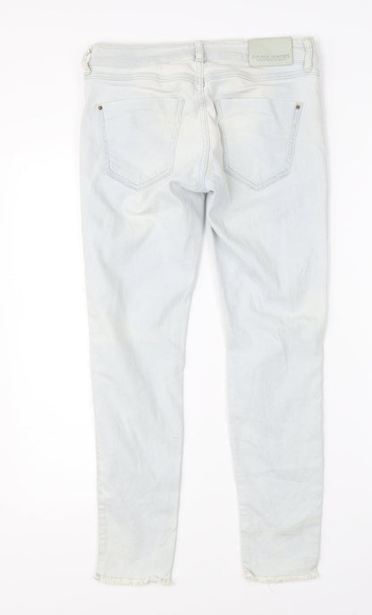 Zara Womens Blue  Denim Straight Jeans Size 8 L25 in