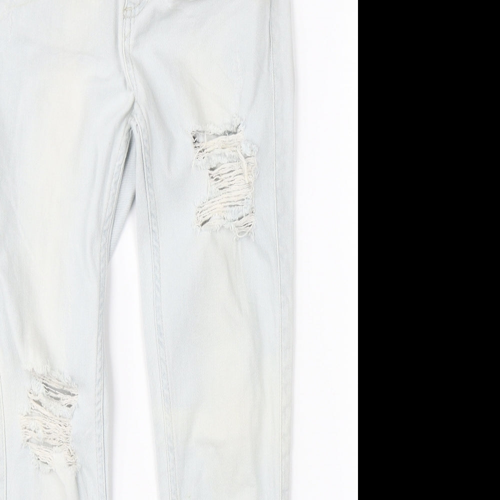 Zara Womens Blue  Denim Straight Jeans Size 8 L25 in