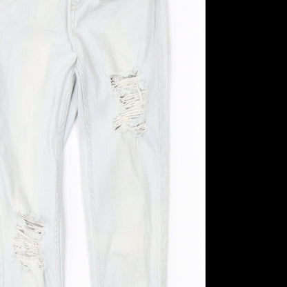 Zara Womens Blue  Denim Straight Jeans Size 8 L25 in