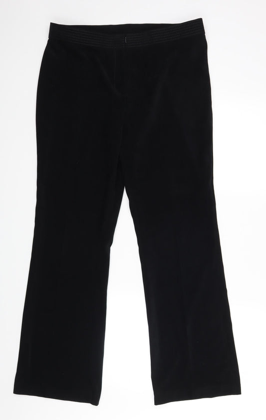 M&S Womens Black   Dress Pants Trousers Size 14 L25 in