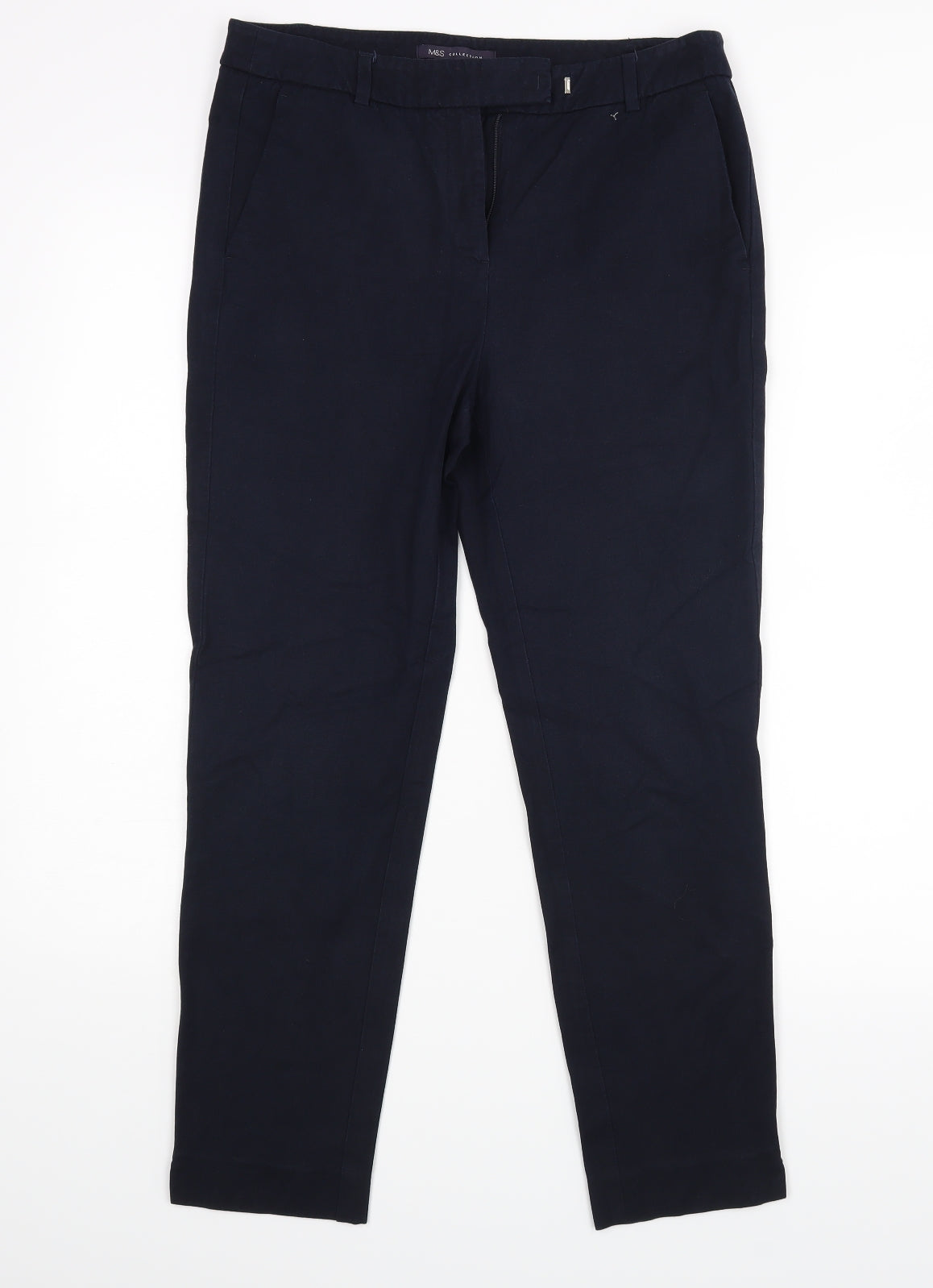 M&S Womens Blue   Dress Pants Trousers Size 10 L24 in