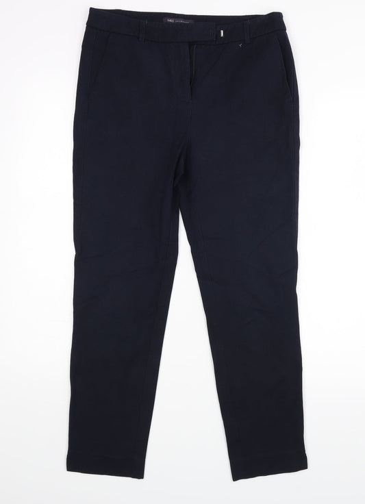 M&S Womens Blue   Dress Pants Trousers Size 10 L24 in