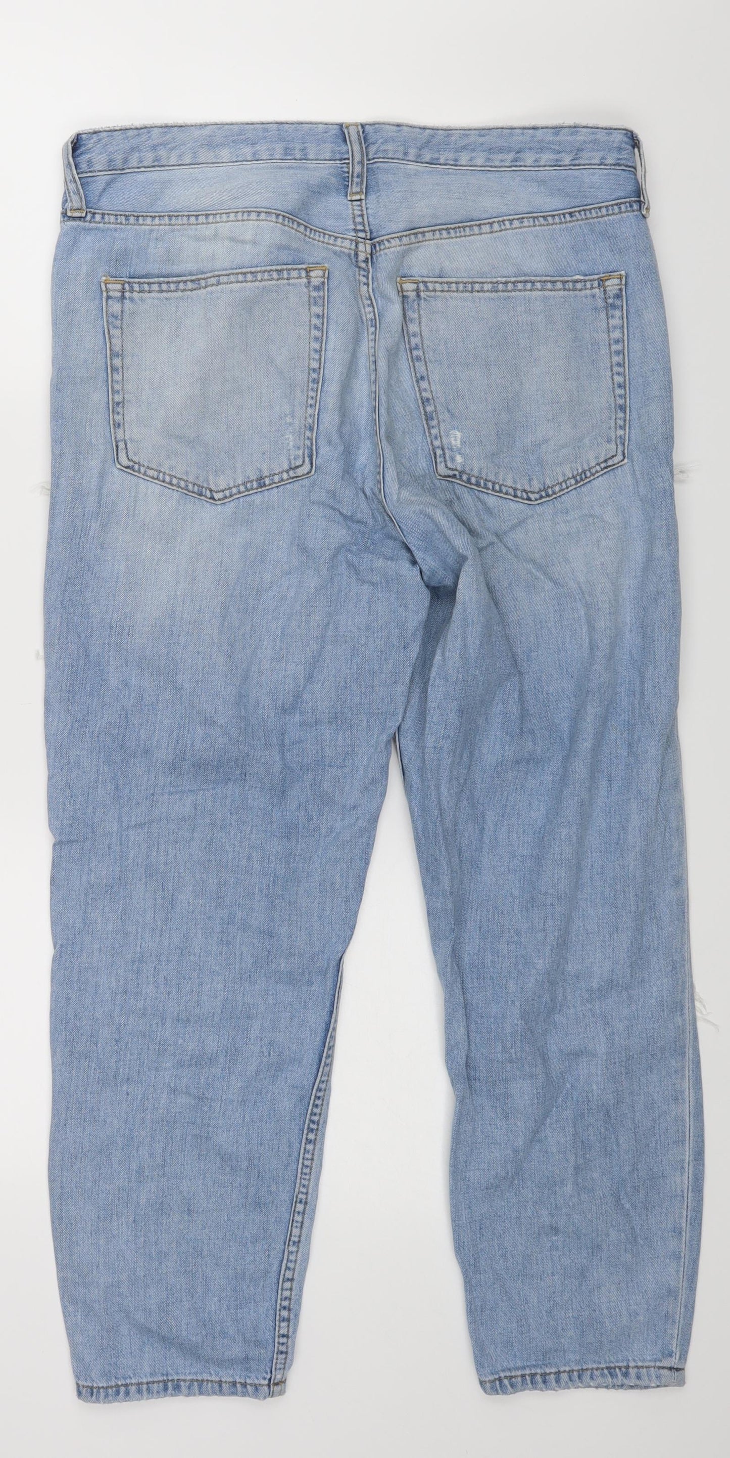 Topshop Womens Blue   Straight Jeans Size 30 L30 in