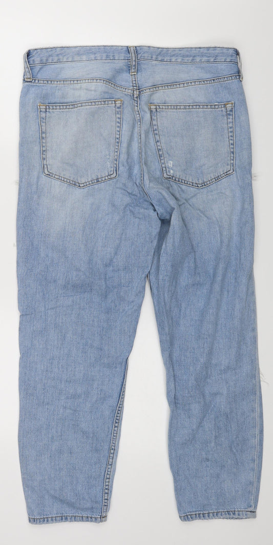 Topshop Womens Blue   Straight Jeans Size 30 L30 in