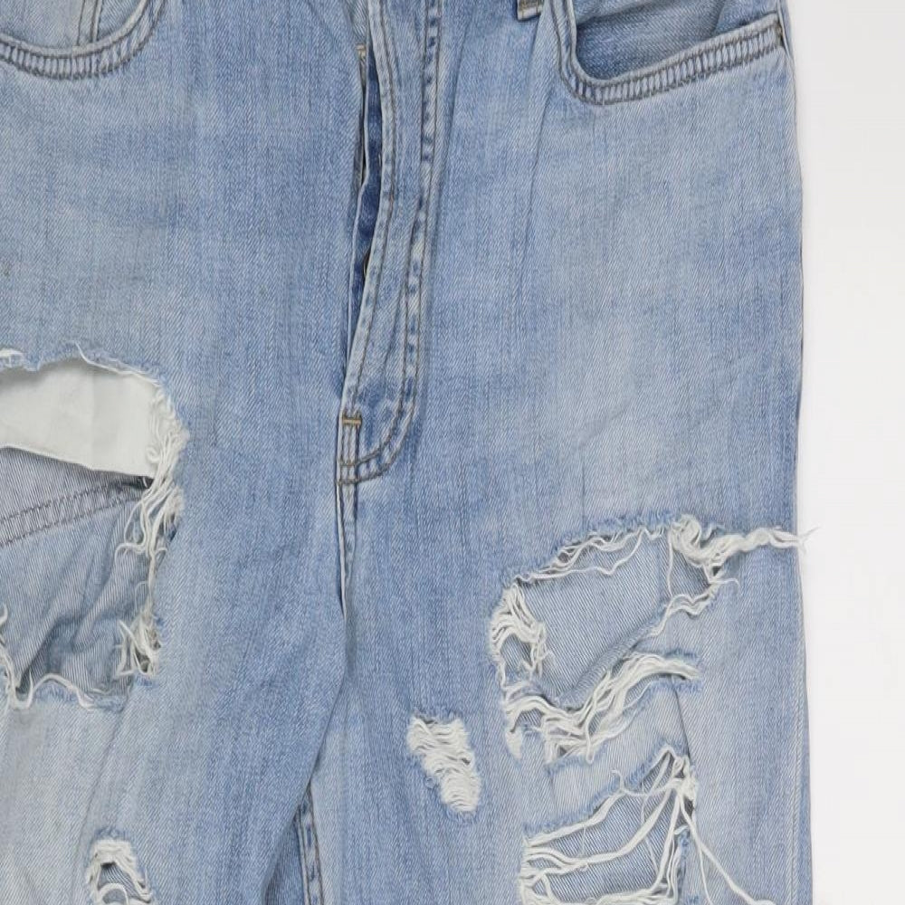 Topshop Womens Blue   Straight Jeans Size 30 L30 in