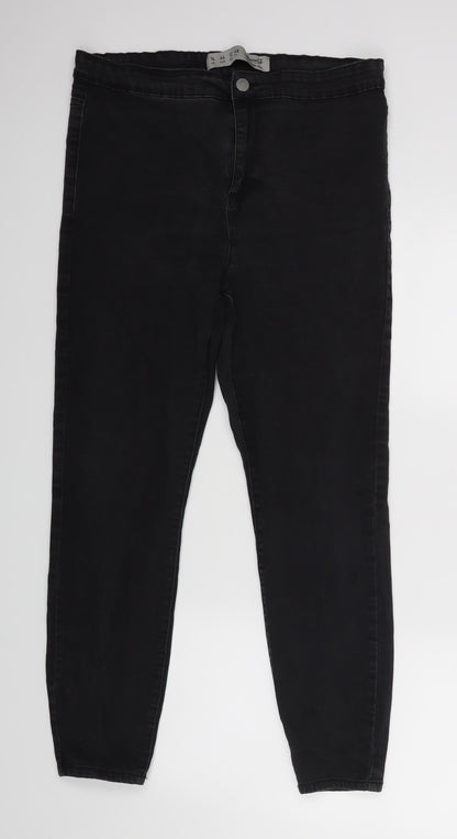 Denim & Co. Womens Black   Straight Jeans Size 12 L25 in
