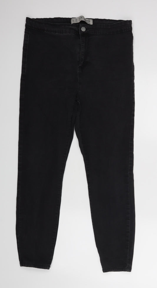 Denim & Co. Womens Black   Straight Jeans Size 12 L25 in