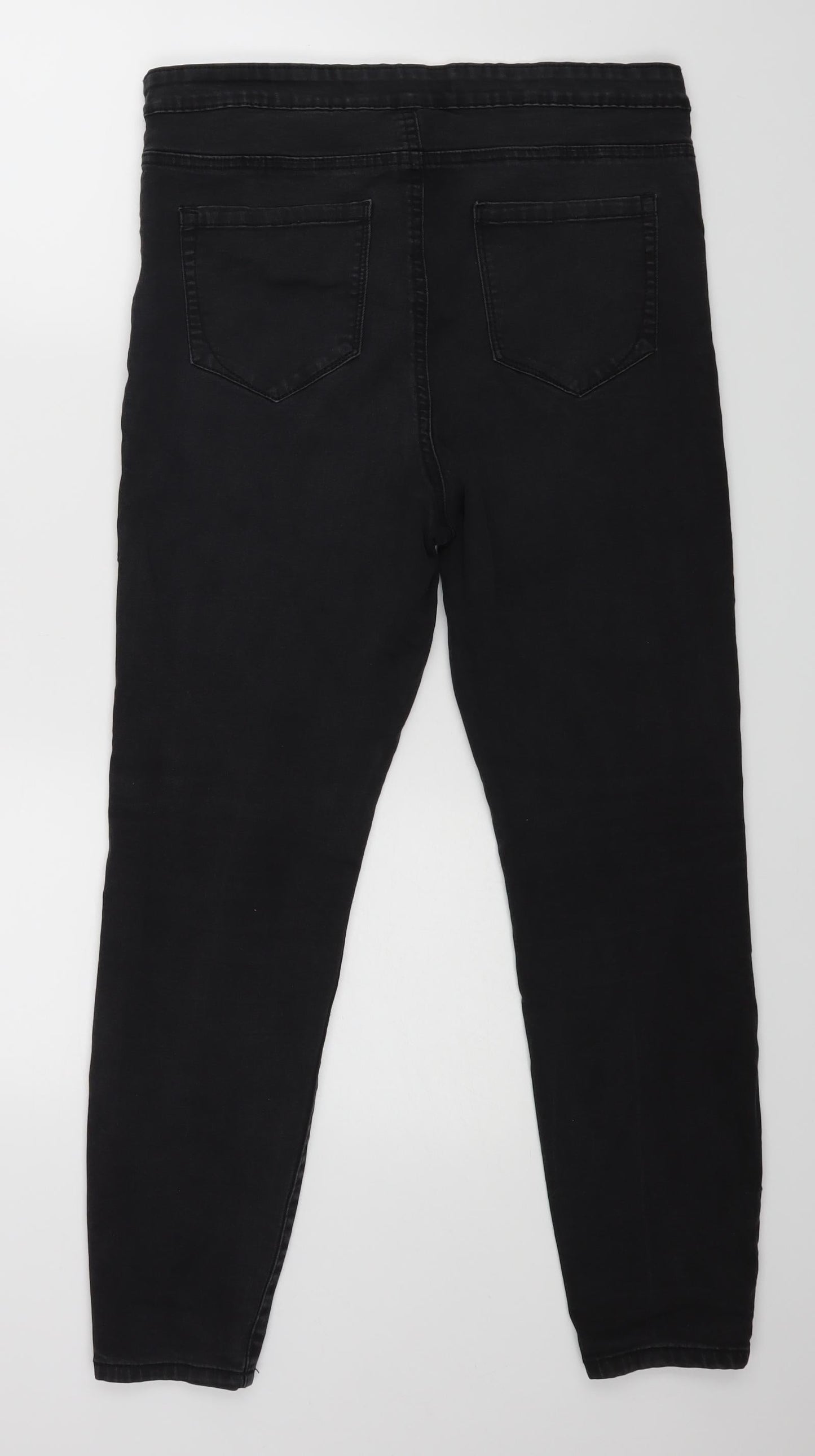Denim & Co. Womens Black   Straight Jeans Size 12 L25 in