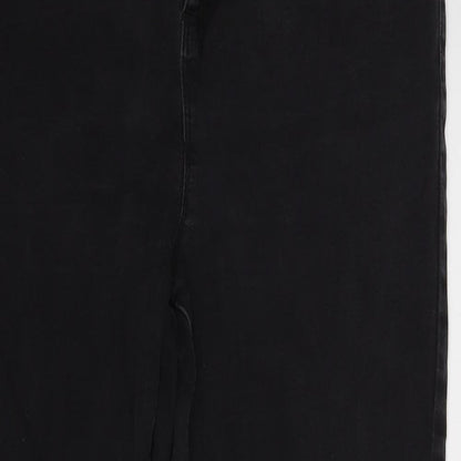 Denim & Co. Womens Black   Straight Jeans Size 12 L25 in