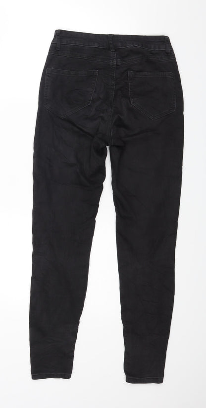 Womens UK Size XS VILA Regular Fit Skinny Black Jeans