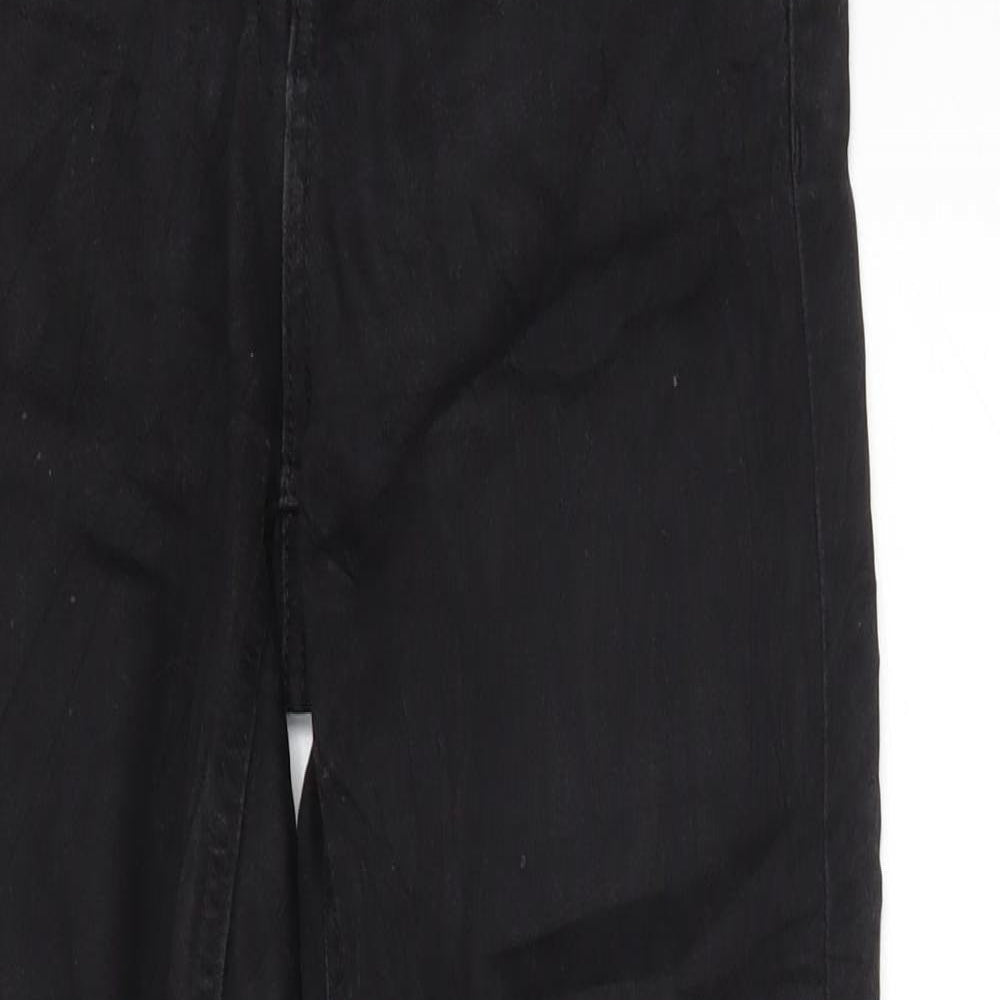 Womens UK Size XS VILA Regular Fit Skinny Black Jeans