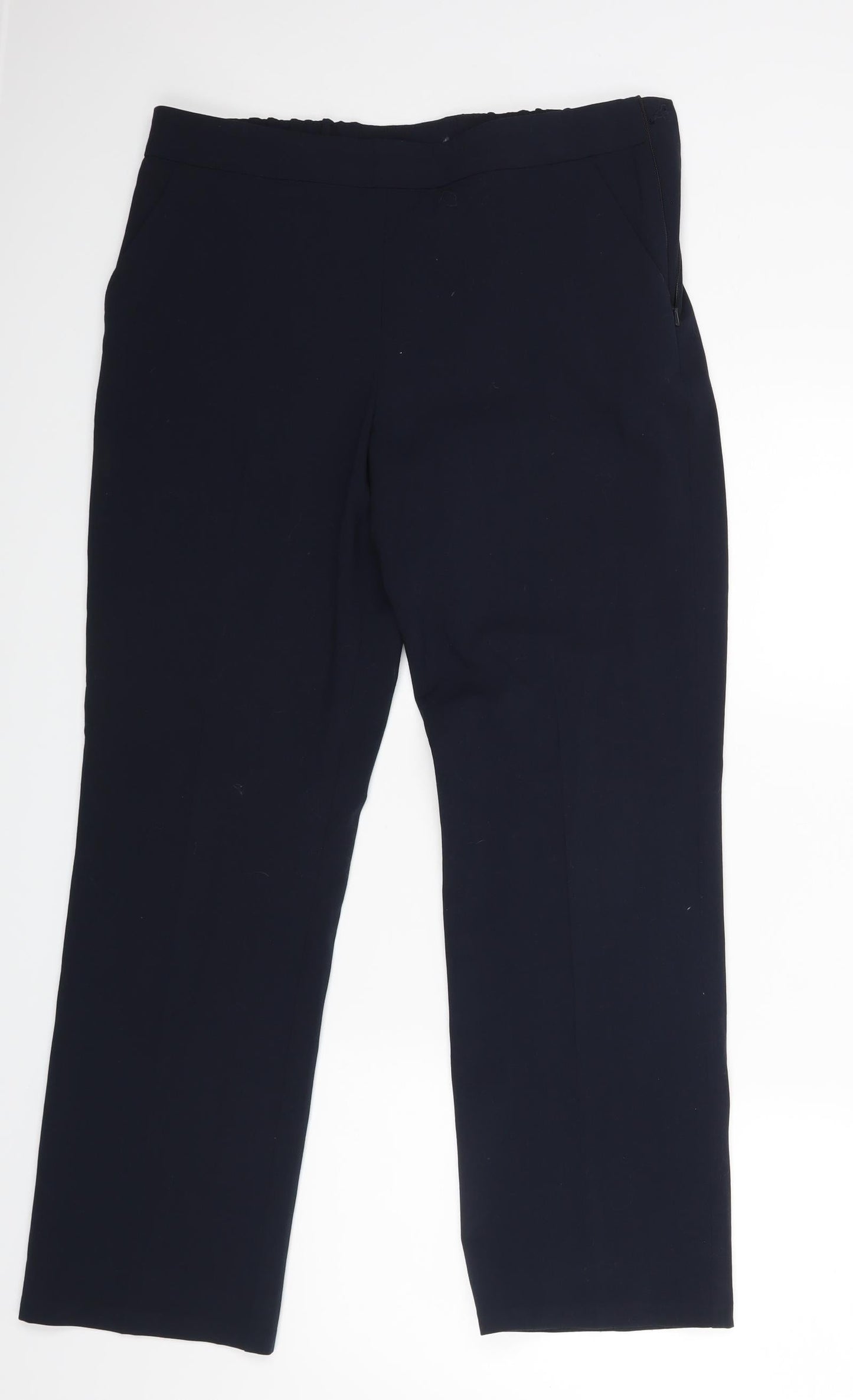 Womens UK Size 12 Preworn Regular Fit Dress Pants Blue Trousers