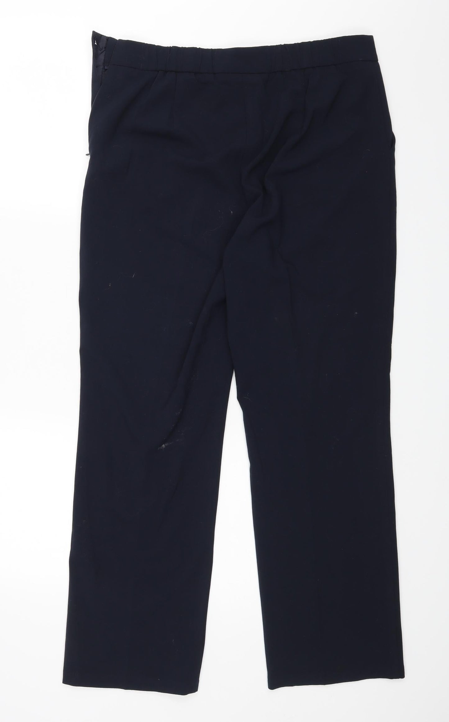 Womens UK Size 12 Preworn Regular Fit Dress Pants Blue Trousers