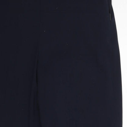 Womens UK Size 12 Preworn Regular Fit Dress Pants Blue Trousers