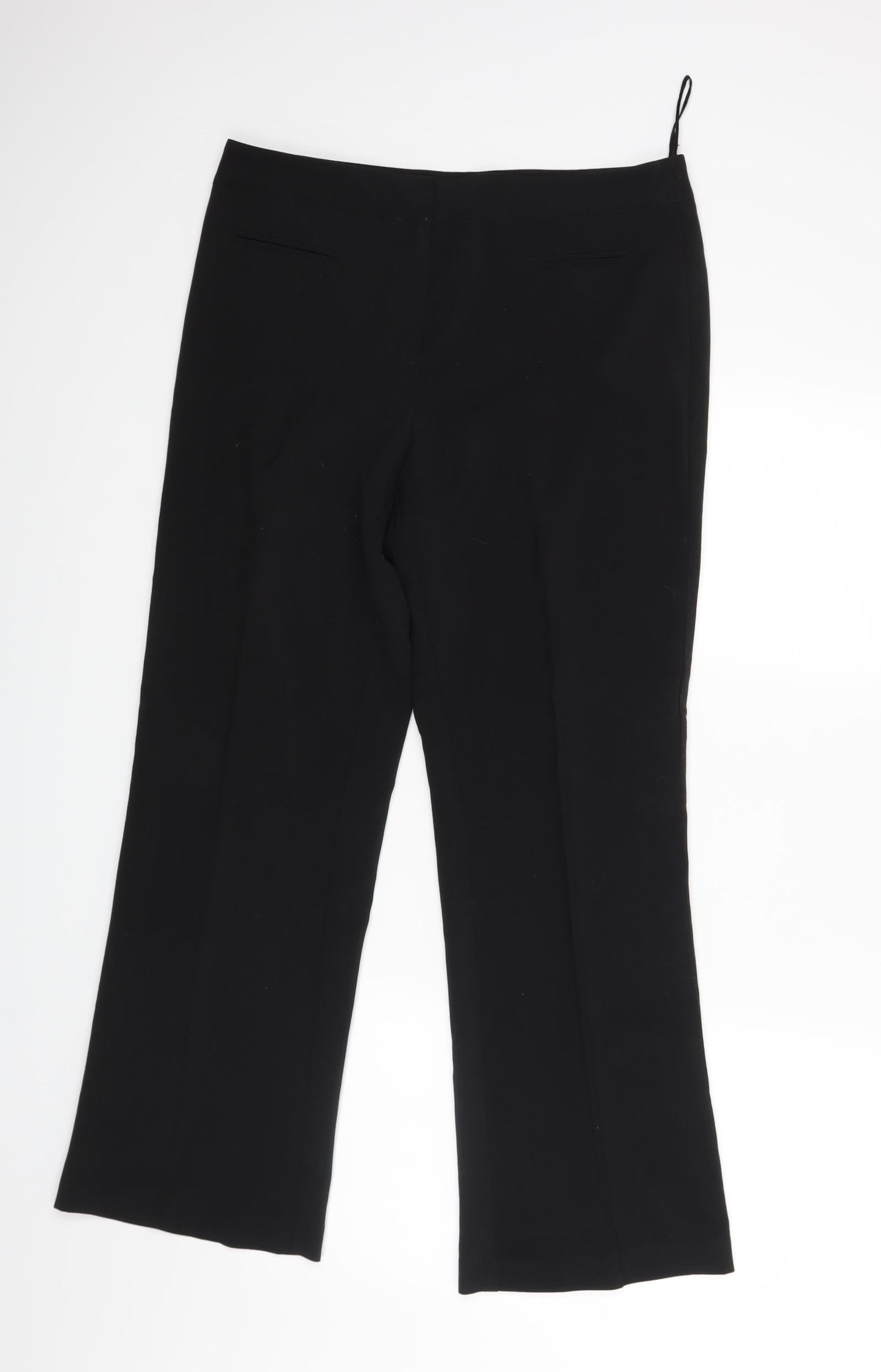 Womens UK Size 12 Mia Moda Regular Fit Dress Pants Black Trousers