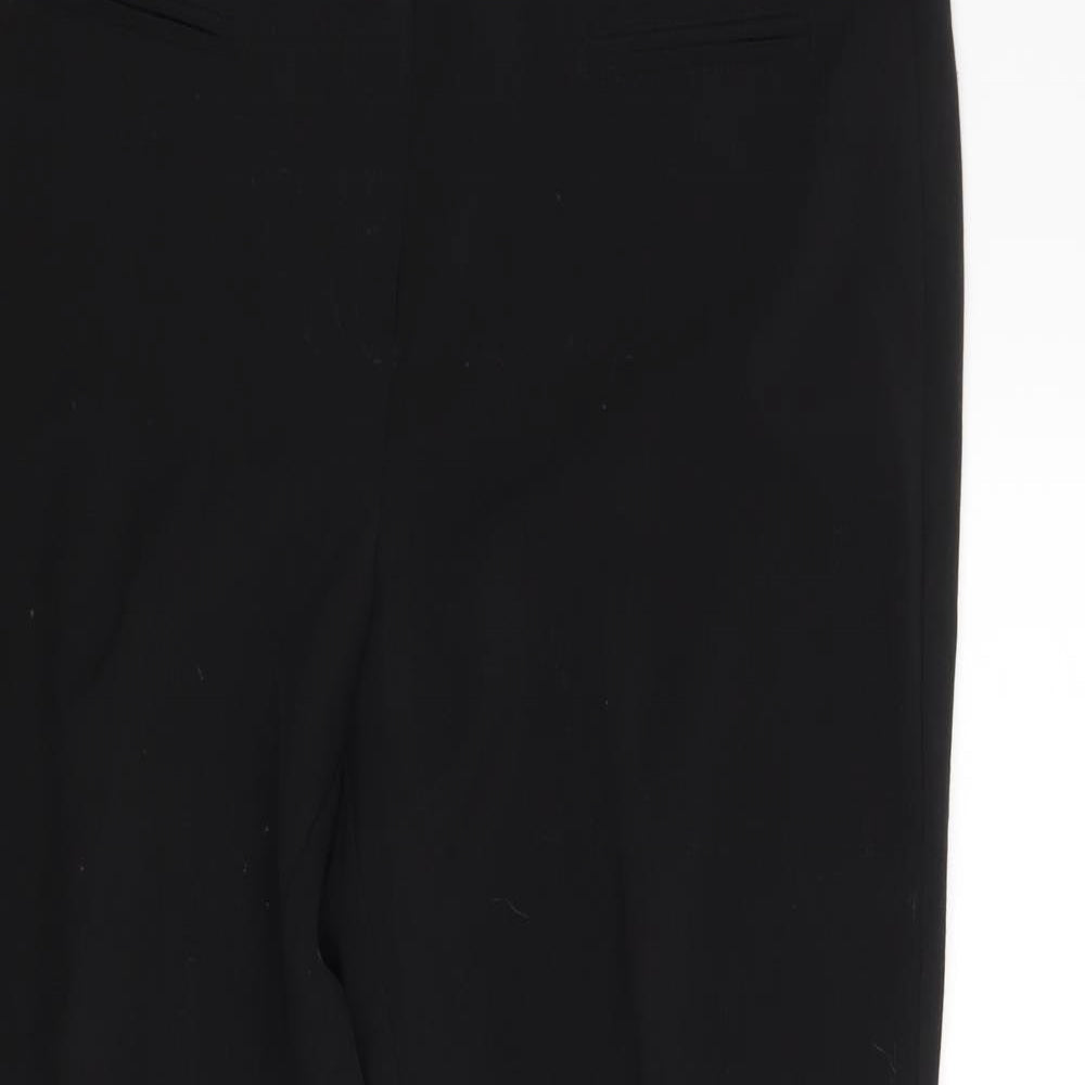 Womens UK Size 12 Mia Moda Regular Fit Dress Pants Black Trousers
