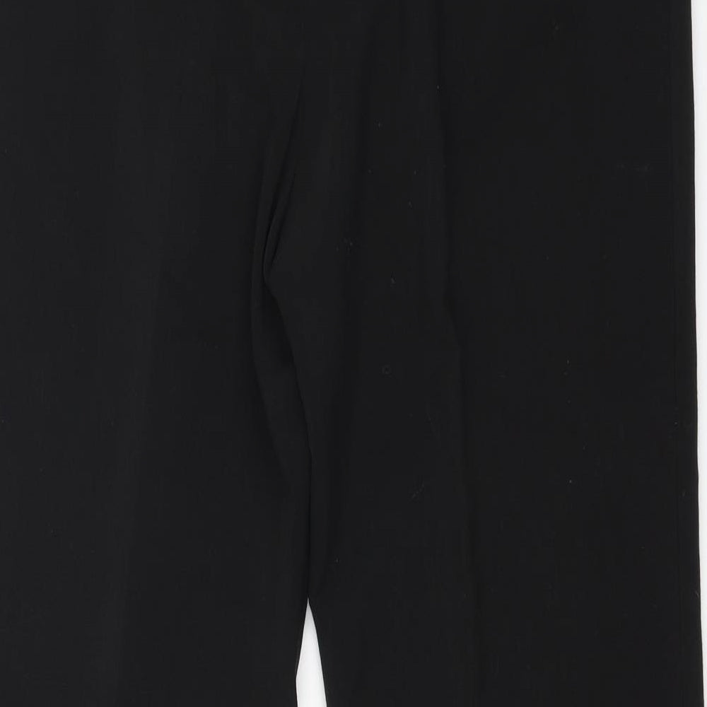 Womens UK Size 12 Mia Moda Regular Fit Dress Pants Black Trousers