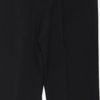 Womens UK Size 12 Mia Moda Regular Fit Dress Pants Black Trousers