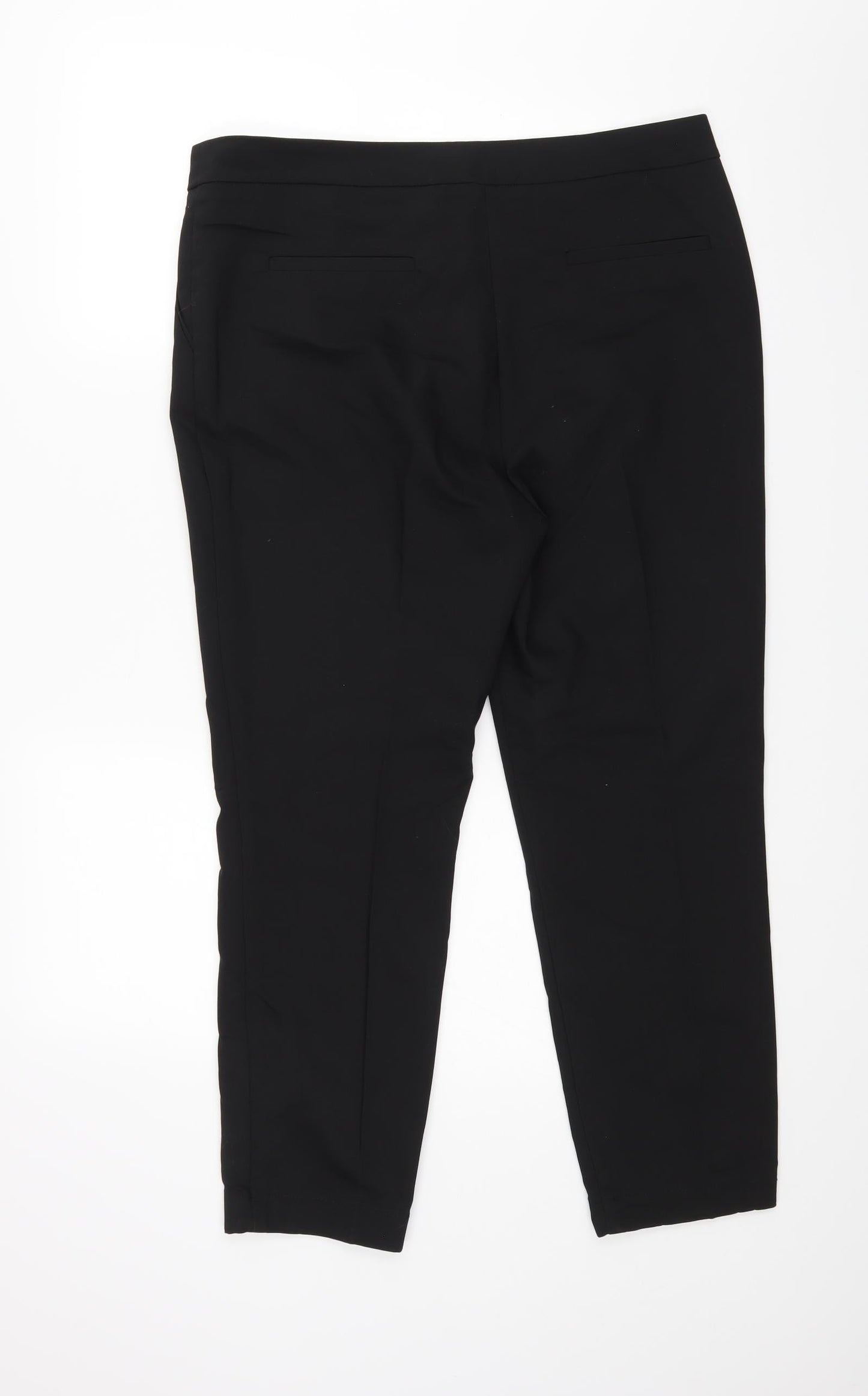 Womens UK Size 14 Papaya Regular Fit Dress Pants Black Trousers