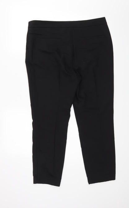 Womens UK Size 14 Papaya Regular Fit Dress Pants Black Trousers