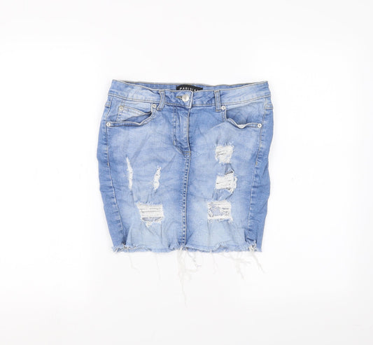 PARISIAN Womens Blue  Denim A-Line Skirt Size 10