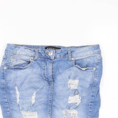 PARISIAN Womens Blue  Denim A-Line Skirt Size 10
