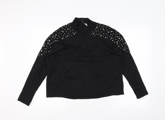 Womens UK Size S H&M Black Pullover Jumper