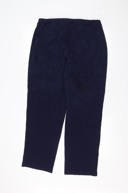 Susan Graver Womens Blue   Trousers  Size M L26 in
