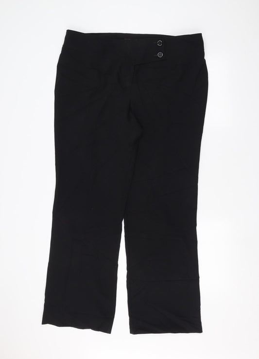 Womens UK Size 18 Dorothy Perkins Regular Fit  Black Trousers