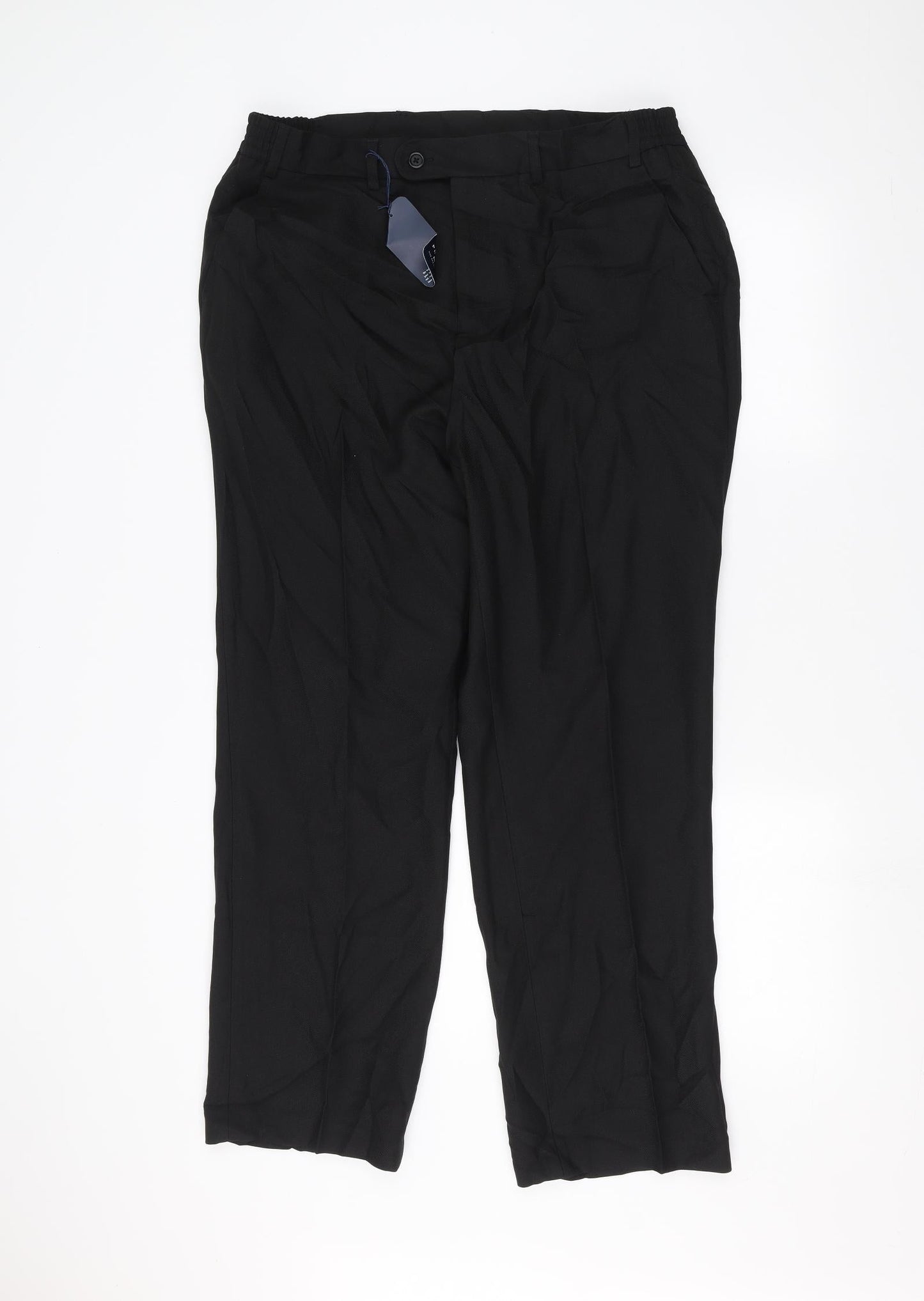 PREMIER MAN  Womens Black   Trousers  Size 8 L27 in