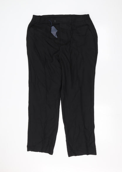 PREMIER MAN  Womens Black   Trousers  Size 8 L27 in