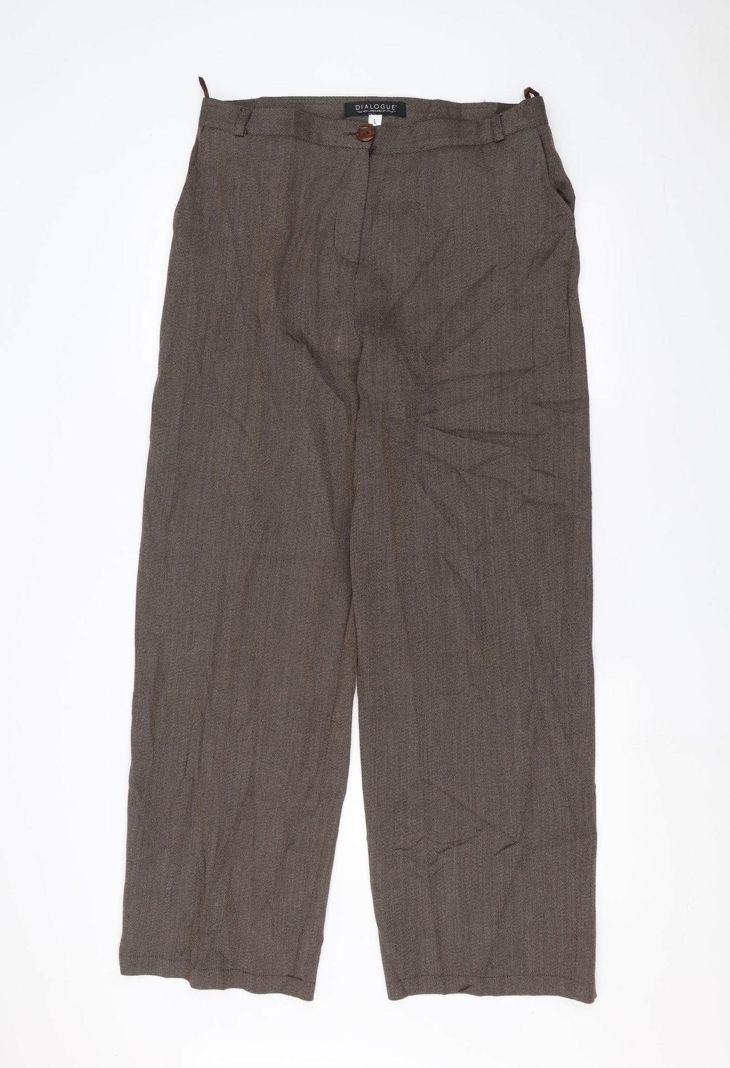 Dialogue Womens Brown   Trousers  Size L L28 in